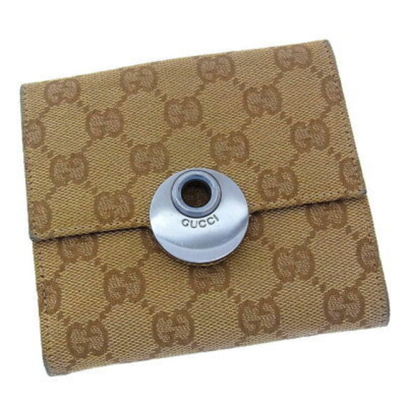Gucci Eclipse Black bifold Wallet GG canvas beige black burgundy - Picture 1 of 6